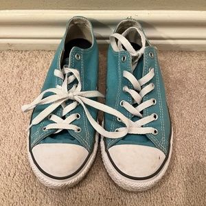 Aqua Converse All Star with a Double Tongue in Gray, Junior Size 5